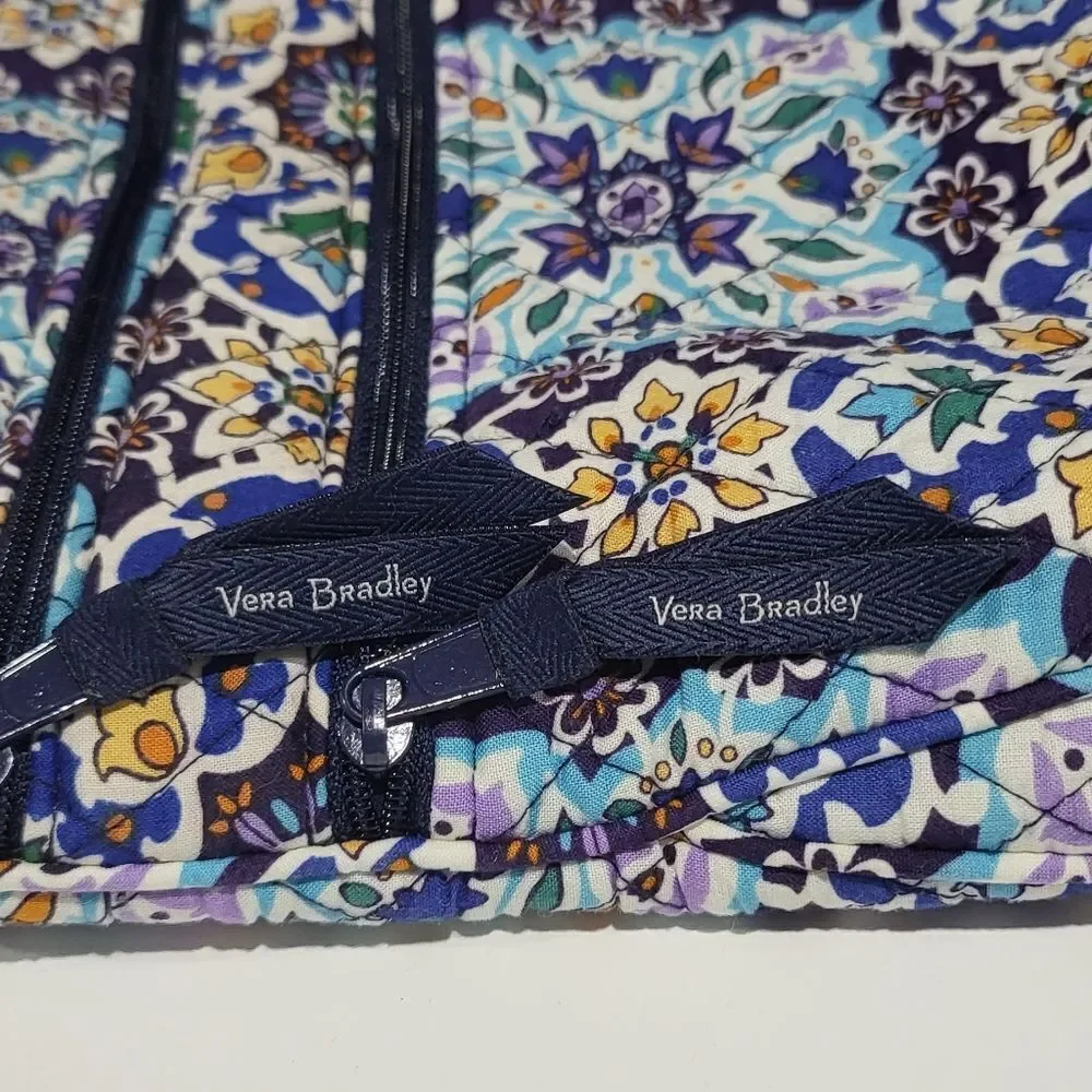 Vera Bradley Blue, Black & Purple Floral Shoulder Bag - Picture 4 of 8